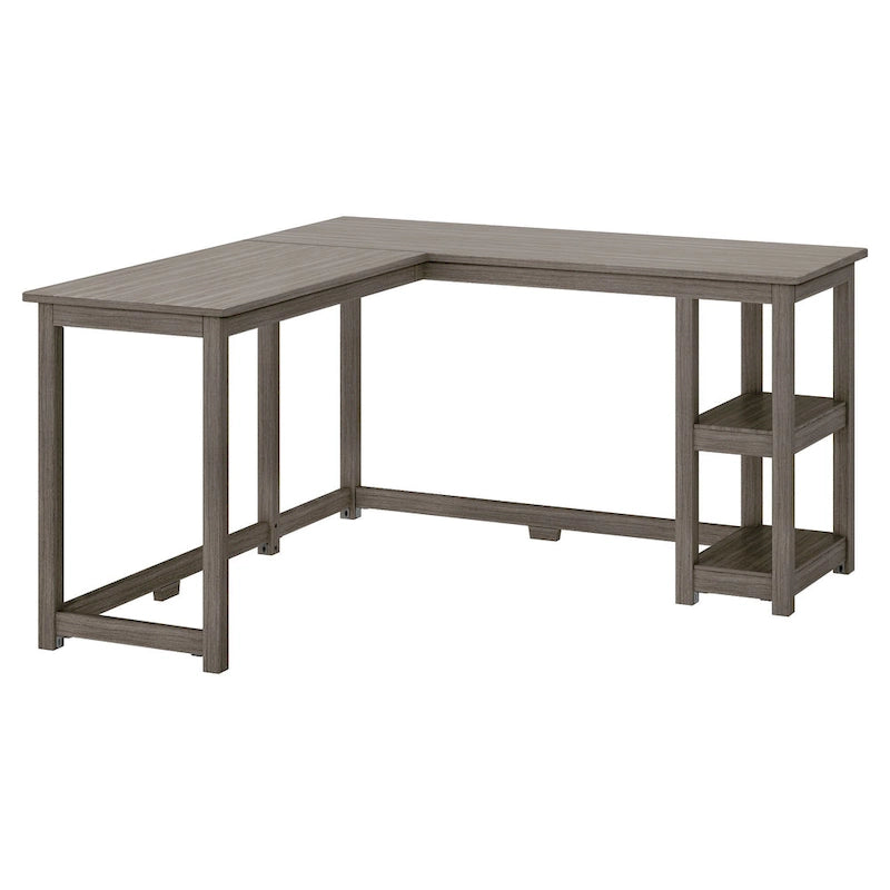 Plank and Beam Corner Desk w/ Shelves