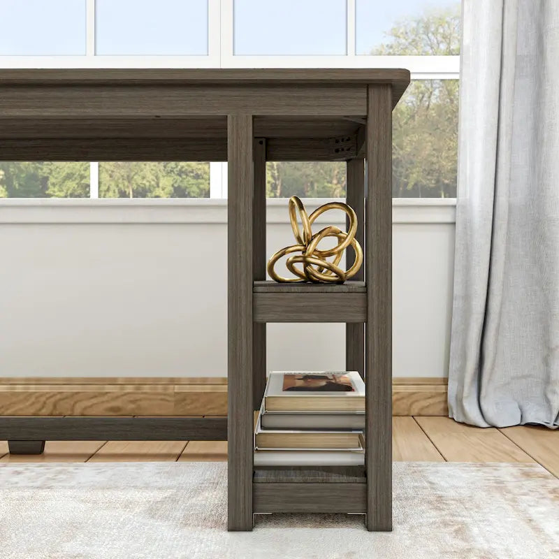 Plank and Beam Corner Desk w/ Shelves