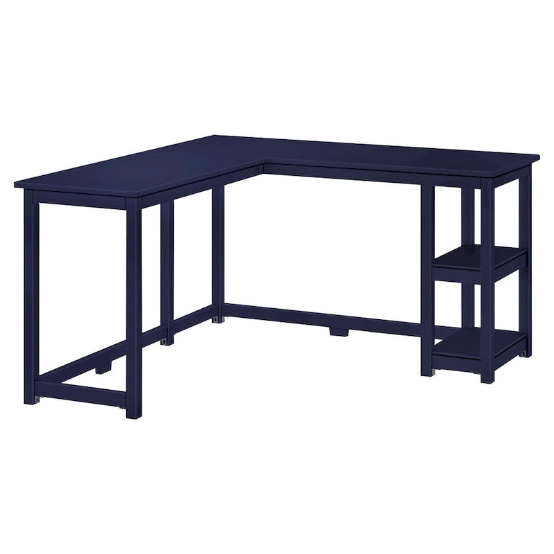 Plank and Beam Corner Desk w/ Shelves