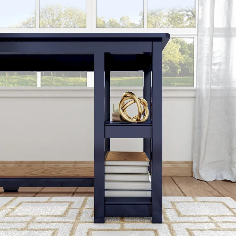 Plank and Beam Corner Desk w/ Shelves
