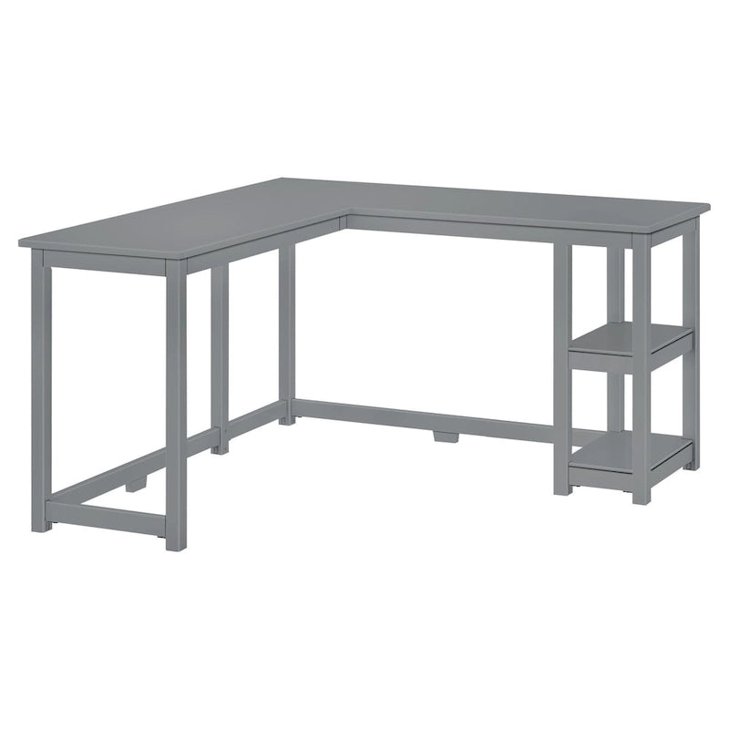 Plank and Beam Corner Desk w/ Shelves