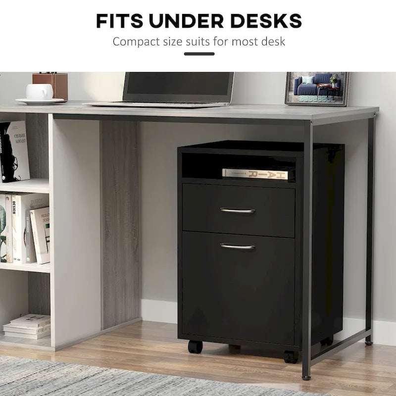 Mobile Storage Cabinet Organizer with Drawer and Cabinet, Printer Stand with Castors