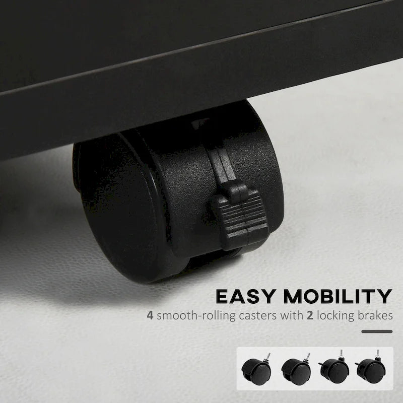 Mobile Storage Cabinet Organizer with Drawer and Cabinet, Printer Stand with Castors
