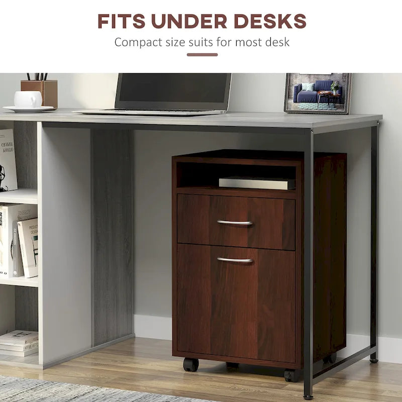 Mobile Storage Cabinet Organizer with Drawer and Cabinet, Printer Stand with Castors