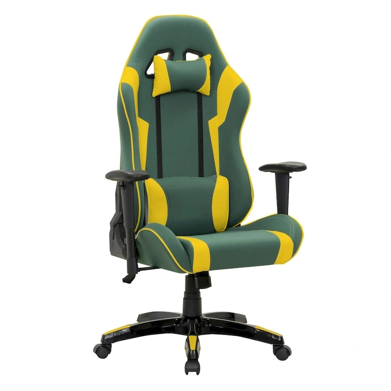 Porch & Den Banton Bonded Leather, Fabric, and Mesh High-back Ergonomic Gaming Chair