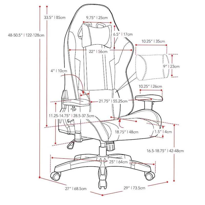 Porch & Den Banton Bonded Leather, Fabric, and Mesh High-back Ergonomic Gaming Chair