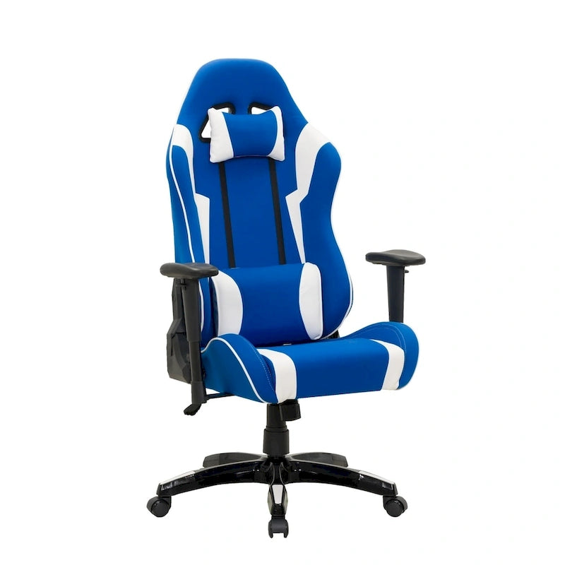 Porch & Den Banton Bonded Leather, Fabric, and Mesh High-back Ergonomic Gaming Chair