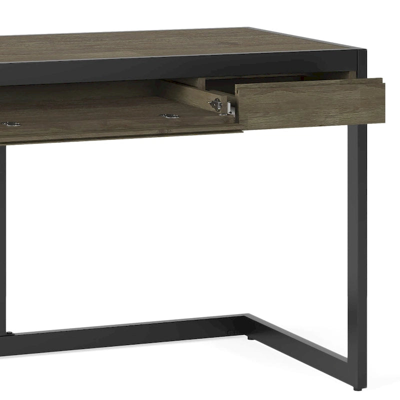 Bureau industriel en bois d'acacia massif