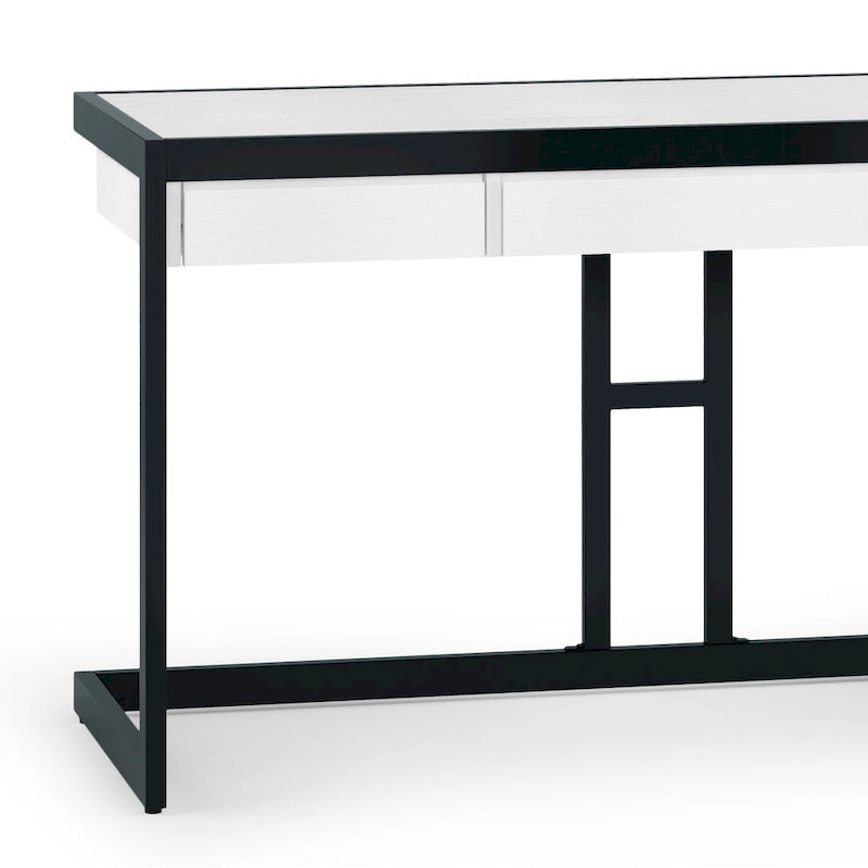 Bureau industriel en bois d'acacia massif