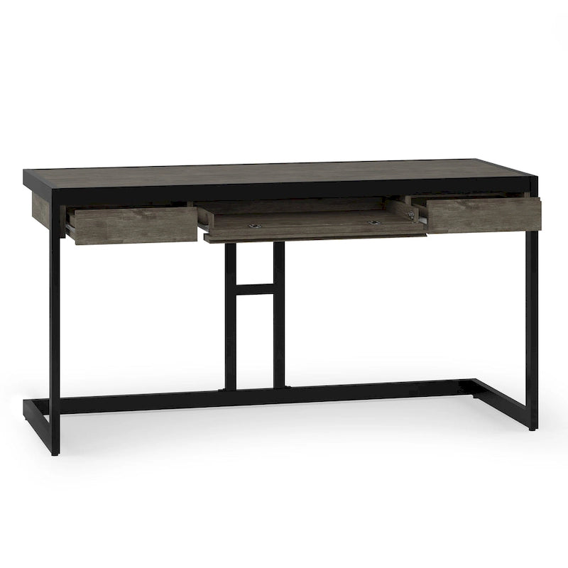 Bureau industriel en bois d'acacia massif