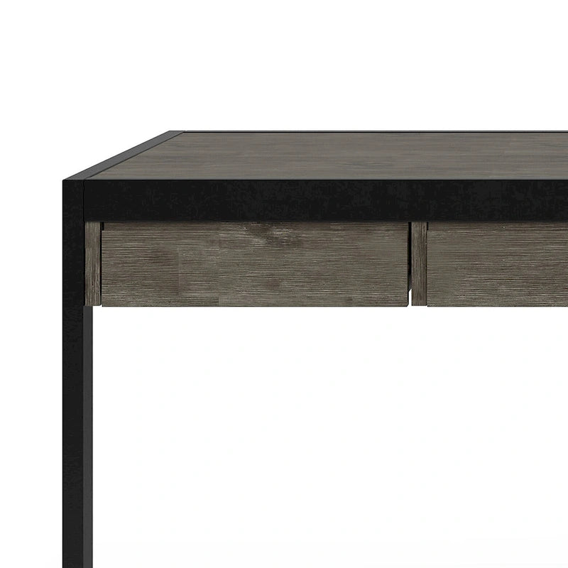 Bureau industriel en bois d'acacia massif