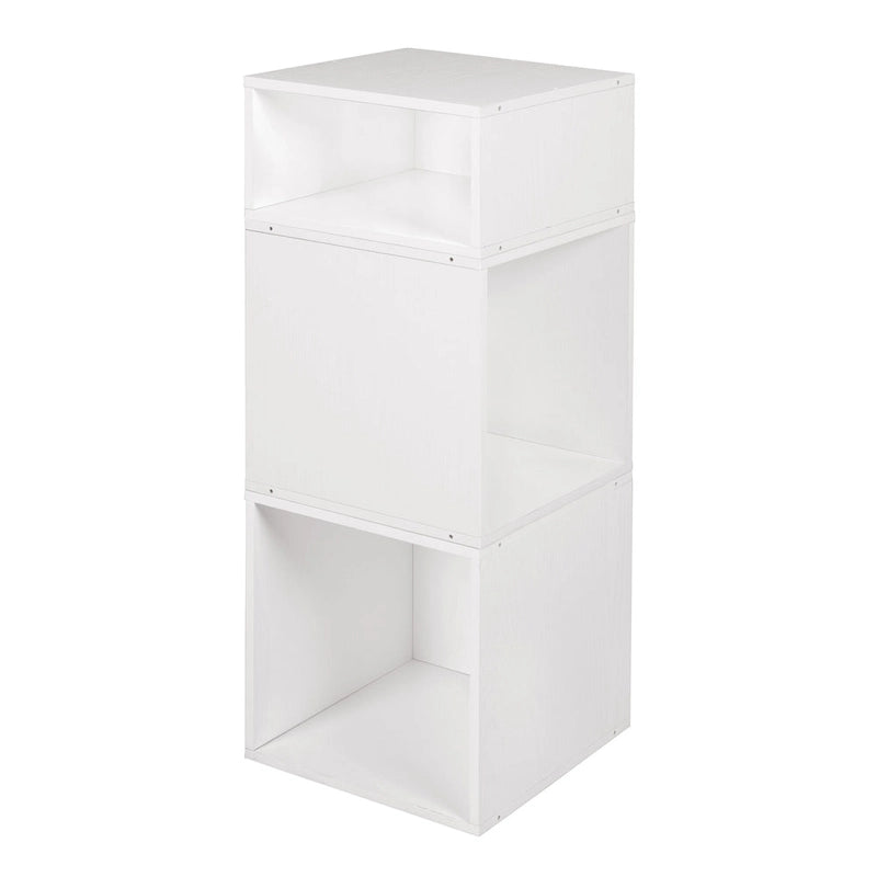 Noble Connect Storage Set- 2 Full Cubes/1 Half Cube- White Wood Grain