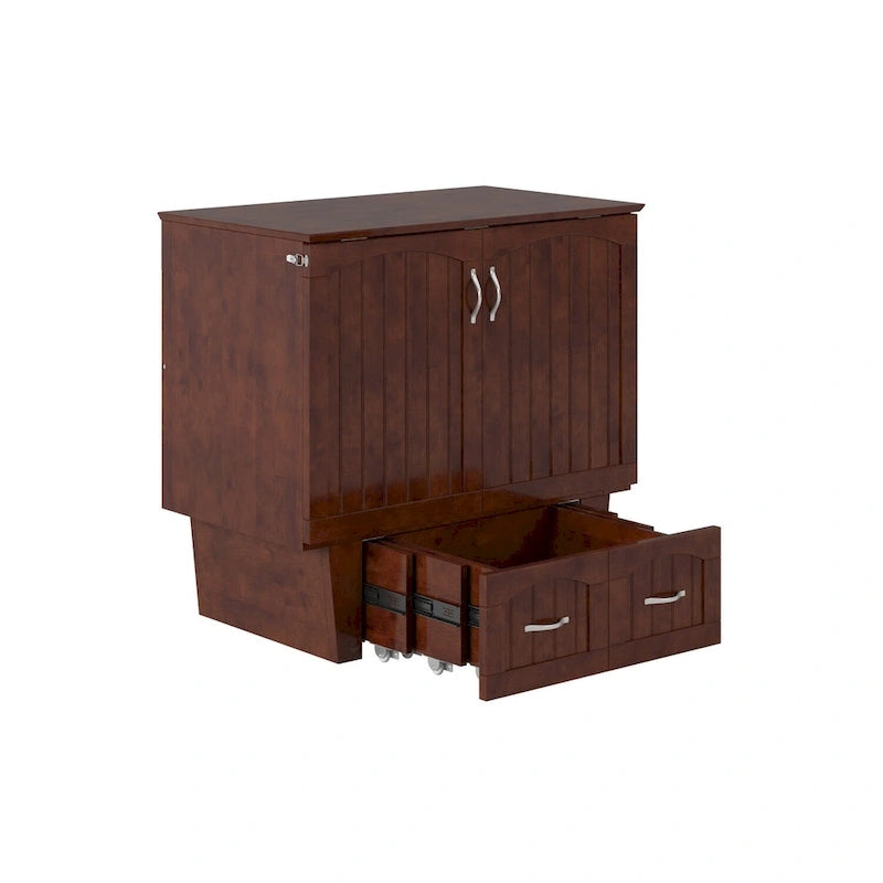 Sydney Twin Murphy Bed Chest with 6 inch Mattress