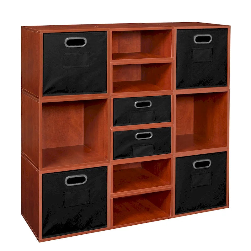 Noble Cherry Wood Connect Storage Bookshelf