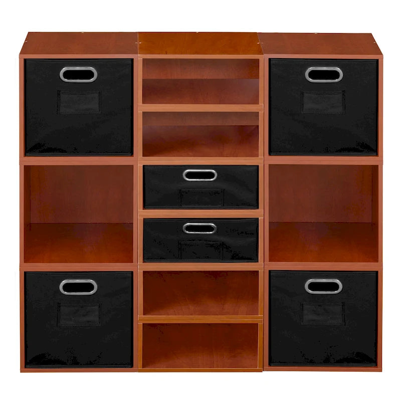 Noble Cherry Wood Connect Storage Bookshelf
