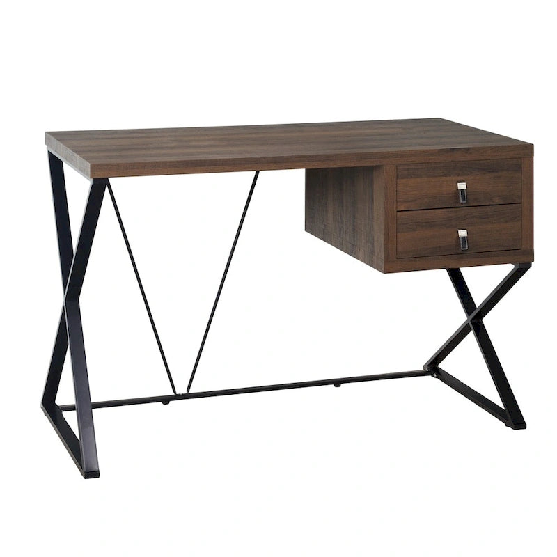 Bureau au design contemporain avec finition et base contrastées