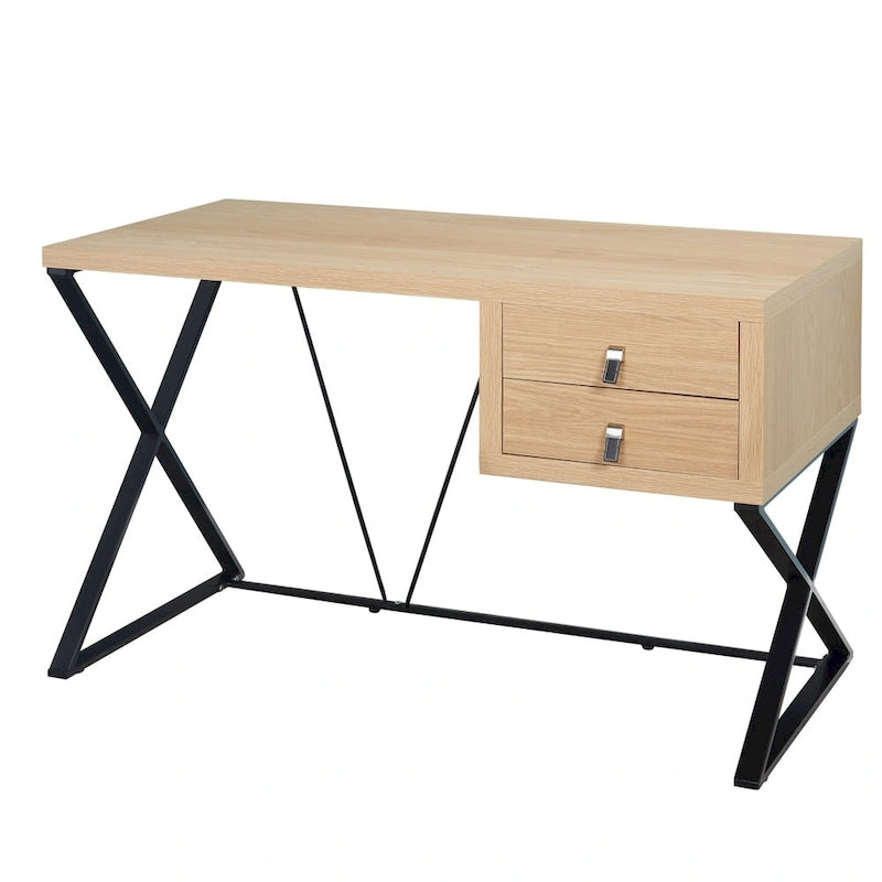 Bureau au design contemporain avec finition et base contrastées