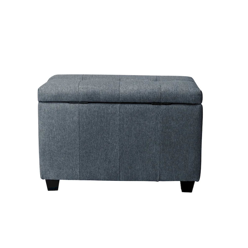 Banc de rangement capitonné avec couvercle à rabat