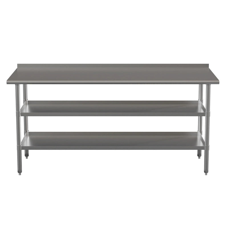 Table de travail de cuisine en acier inoxydable