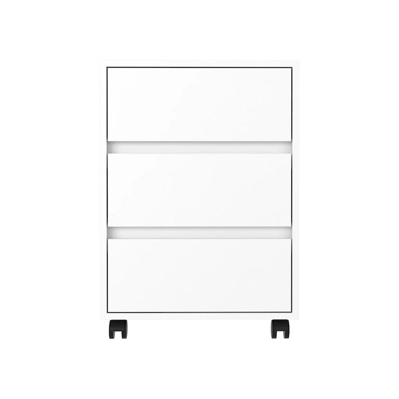 Artemisa 26-inch Tall 3 Drawer Filing Cabinet with 4 Caster Wheels and Superior Top