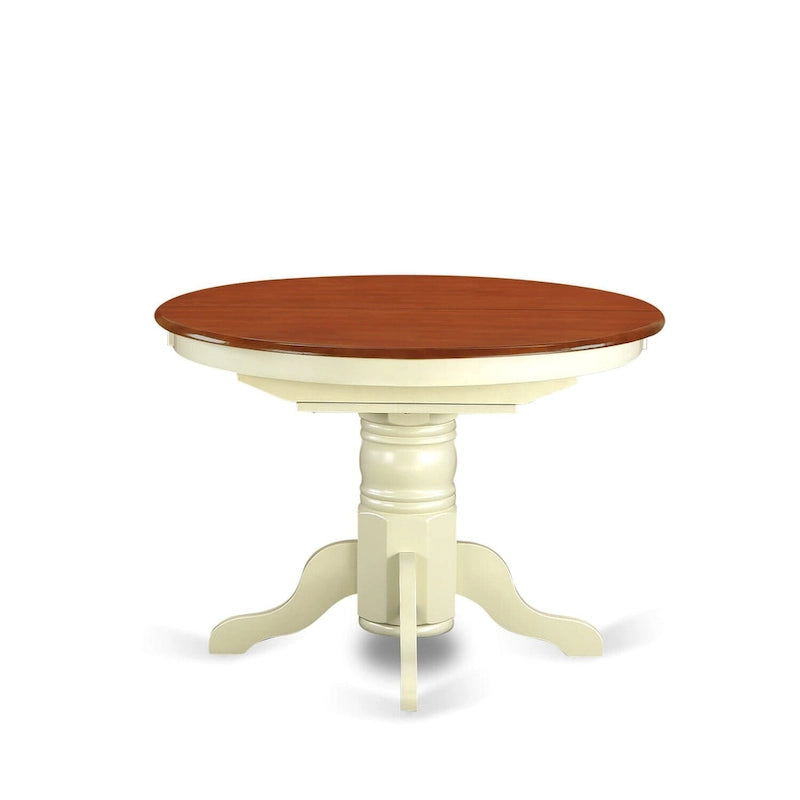 East West Furniture Kenley Modern Kitchen Table - an Oval Dining Table Top with Butterfly Leaf & Pedestal Base, (Finish Options)