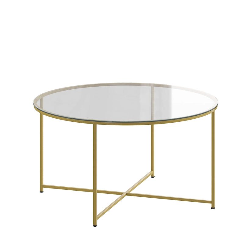 Sonoma Oak Wood Grain Finish Nesting Tables with Metal Cantilever Base