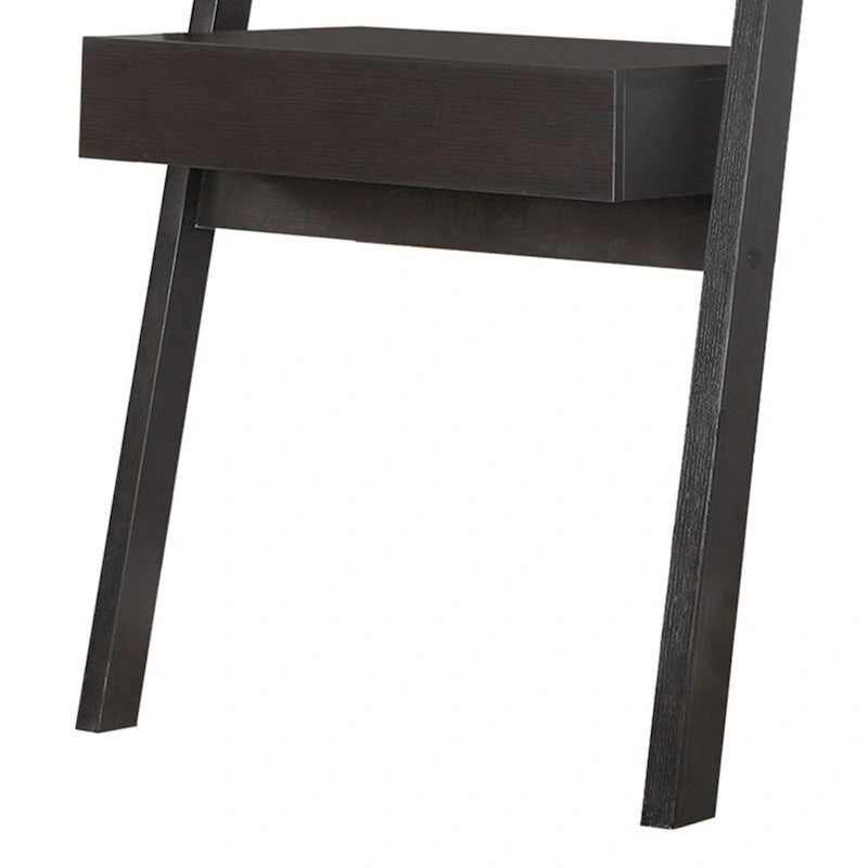 Freakish Ladder Desk With One Drawer, Cappuccino
