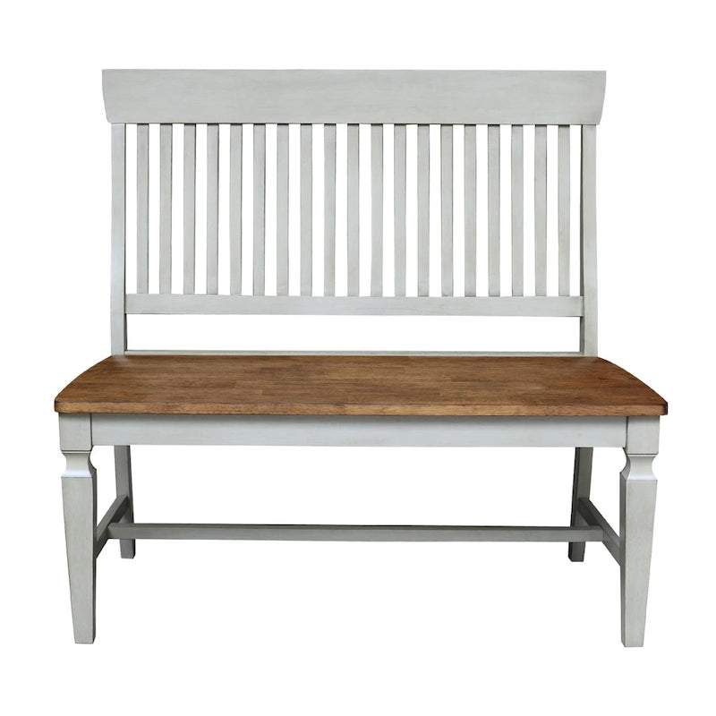 Solid Wood Vista Slatback Bench
