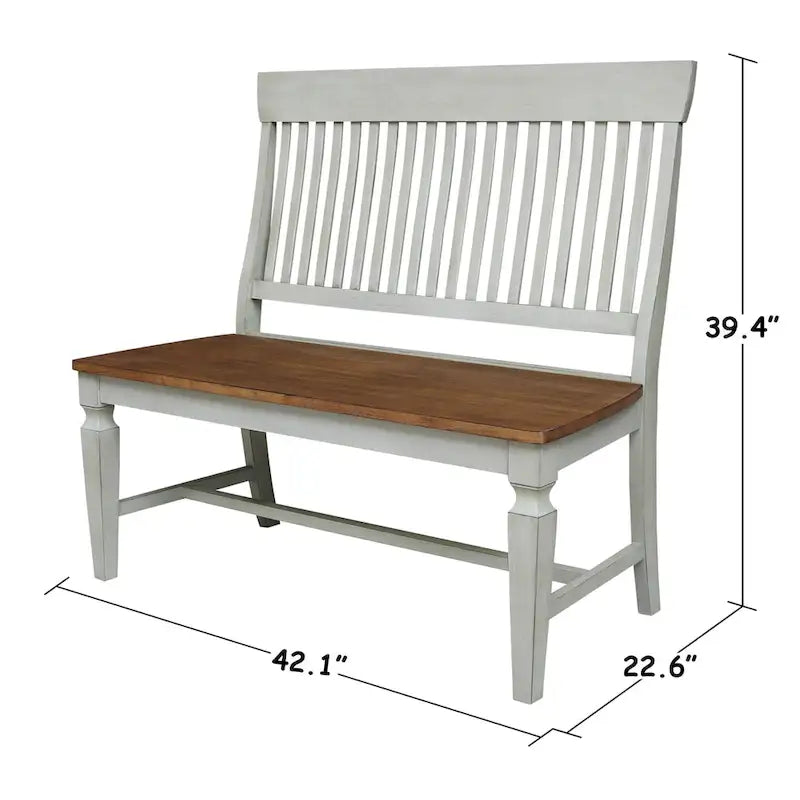 Solid Wood Vista Slatback Bench
