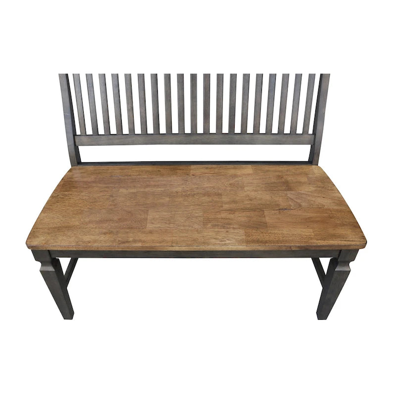 Solid Wood Vista Slatback Bench