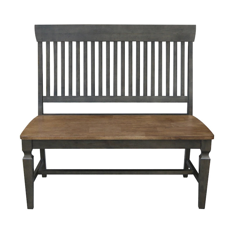 Solid Wood Vista Slatback Bench