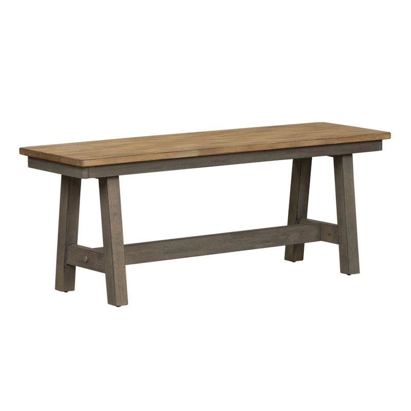 Lindsey Farm Gray and Sandstone Backless Bench