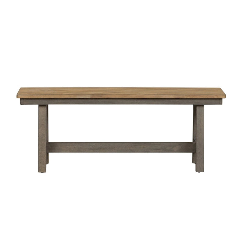 Lindsey Farm Gray and Sandstone Backless Bench