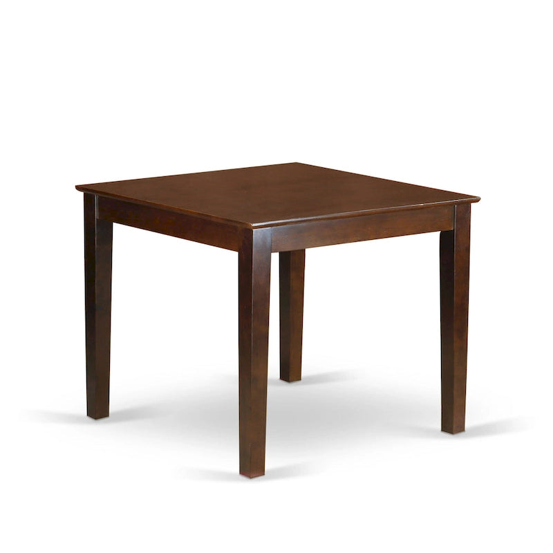 East West Furniture Dining Room Table Set Contains a Square Kitchen Table and Dining Chairs, Mahogany