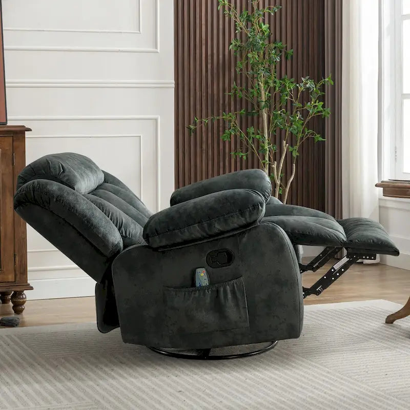 Fauteuil inclinable massant rotatif à 360° avec fonction chaleur et vibration