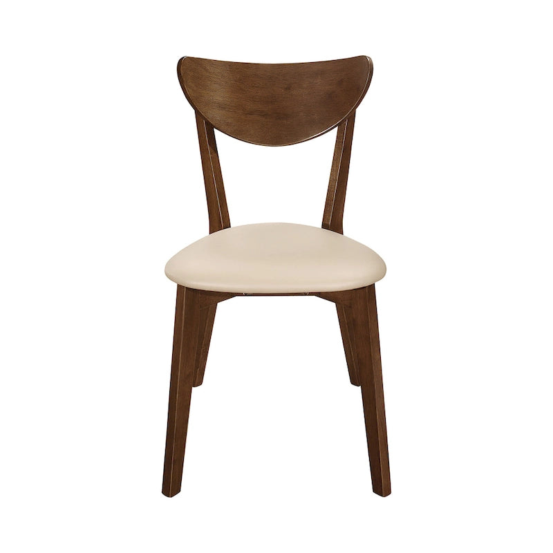 Markus Tan and Chestnut Open Back Dining Chairs (Set of 6)