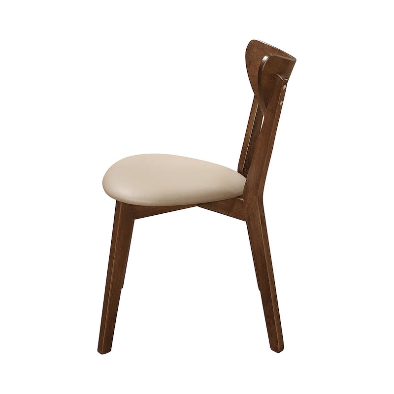 Markus Tan and Chestnut Open Back Dining Chairs (Set of 6)