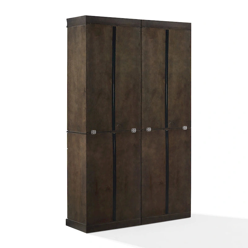 Crosley Stanton 2Pc Glass Door Kitchen Storage Pantry Cabinet Set