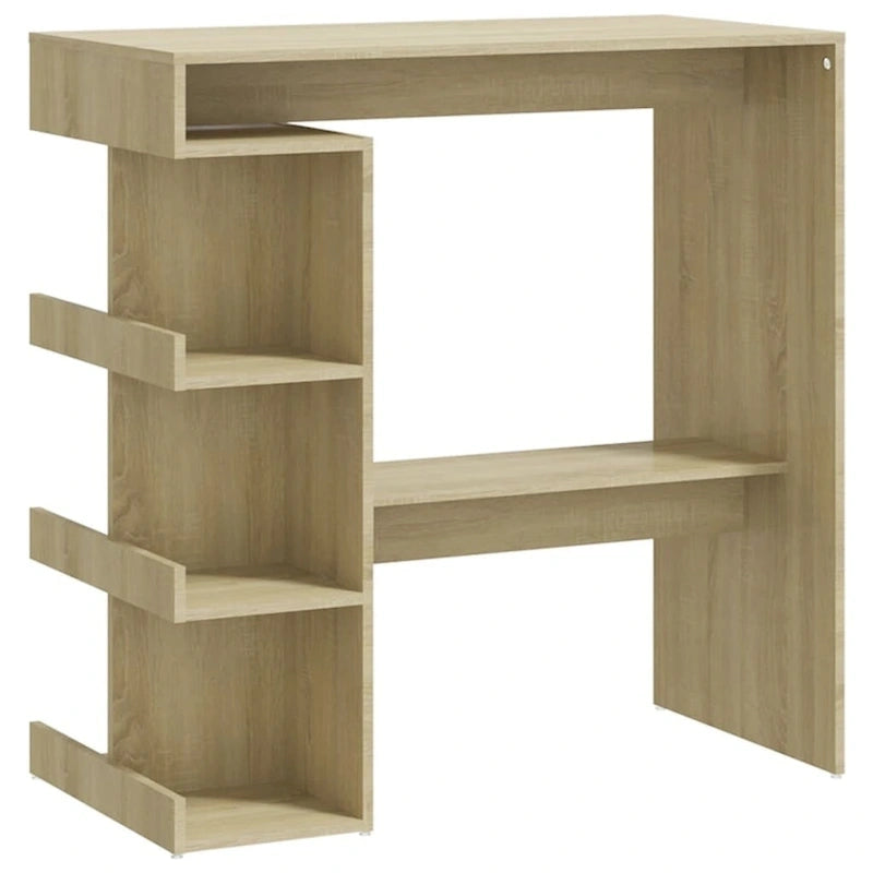 vidaXL Bar Table with Storage Rack 39.4x19.7x40 Engineered Wood - 39.4 x 19.7 x 40