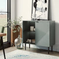 Joseph Modern Mid-century Tapered Feet Storage Cabinet with Adjustable Shelves by HULALA HOME