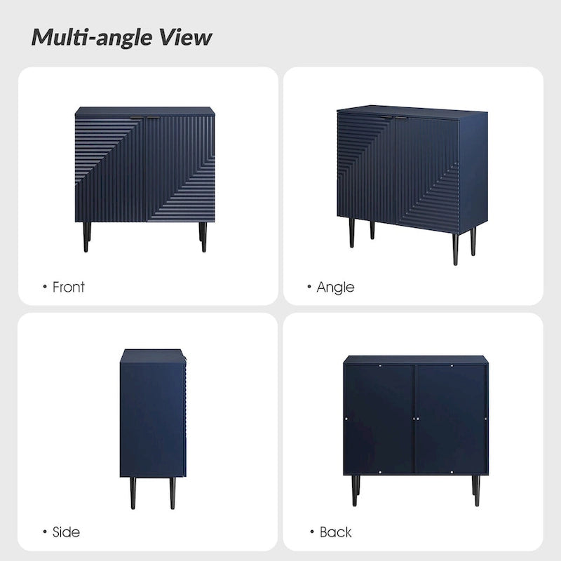 Joseph Modern Mid-century Tapered Feet Storage Cabinet with Adjustable Shelves by HULALA HOME