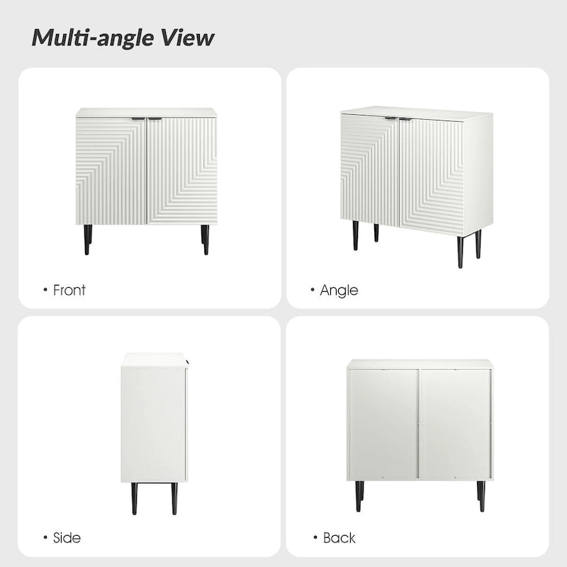 Joseph Modern Mid-century Tapered Feet Storage Cabinet with Adjustable Shelves by HULALA HOME