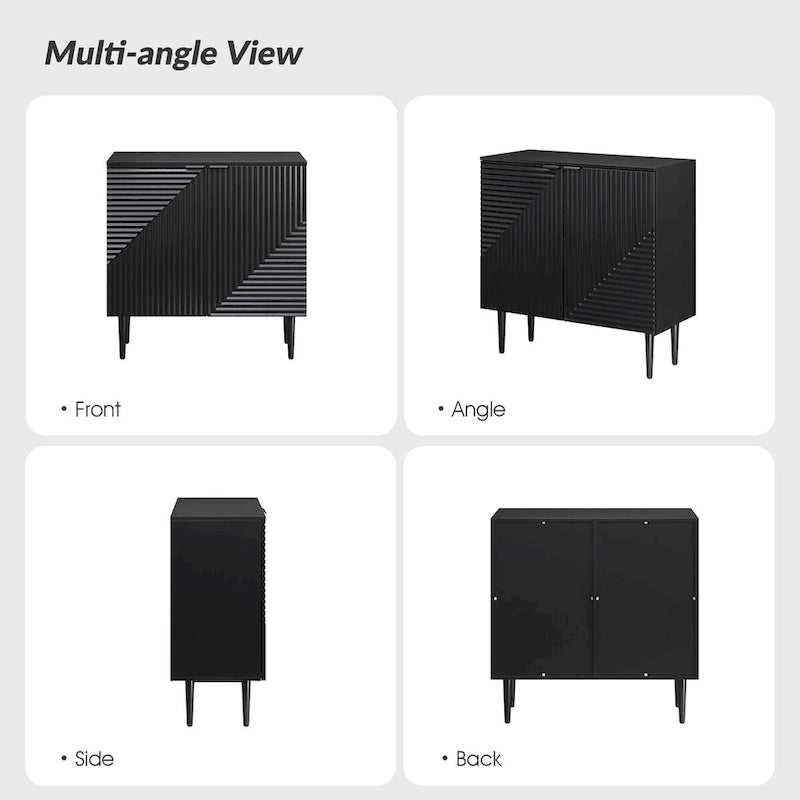 Joseph Modern Mid-century Tapered Feet Storage Cabinet with Adjustable Shelves by HULALA HOME