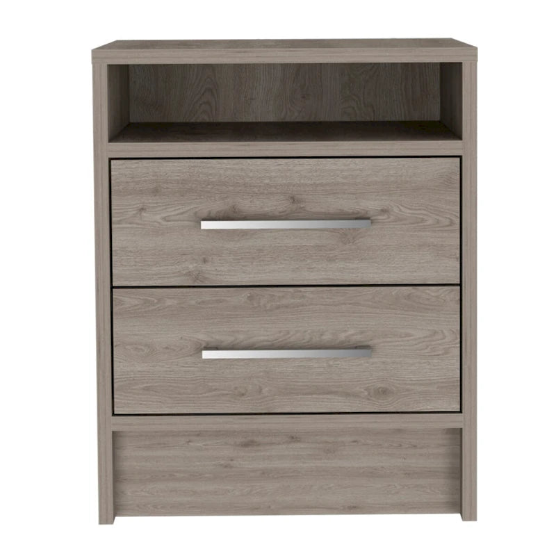 Rowley 2-Drawer 1-Shelf Rectangle Nightstand Smokey Oak