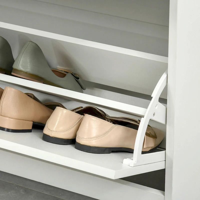 Modern 3-Drawer Shoe Cabinet with Adjustable Shelf and 2 Flip Doors