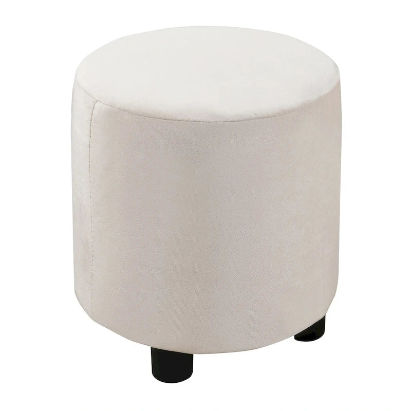 Upholstered Grounded Bed Mother & Child Bed with Bedside Desk and Little Round Stool