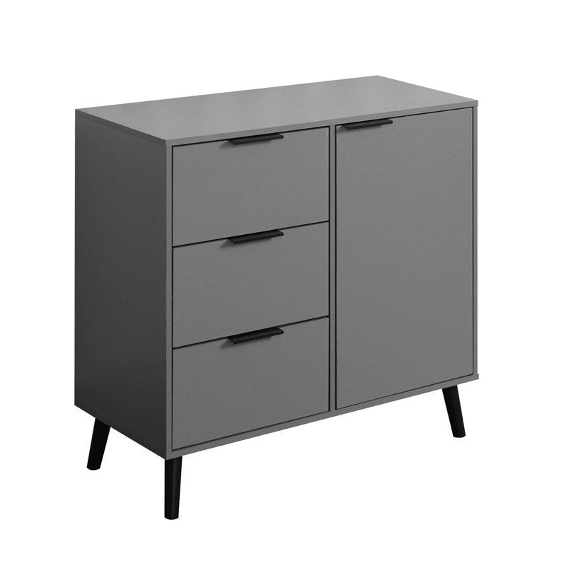 Storage Cabinet with 3 Drawers and Adjustable Shelf - N/A