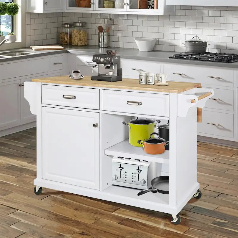 Meuble d'îlot de cuisine avec rangement pour salle à manger