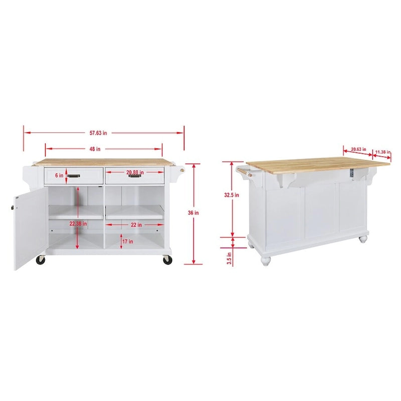 Meuble d'îlot de cuisine avec rangement pour salle à manger