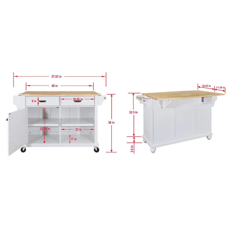 Meuble d'îlot de cuisine avec rangement pour salle à manger